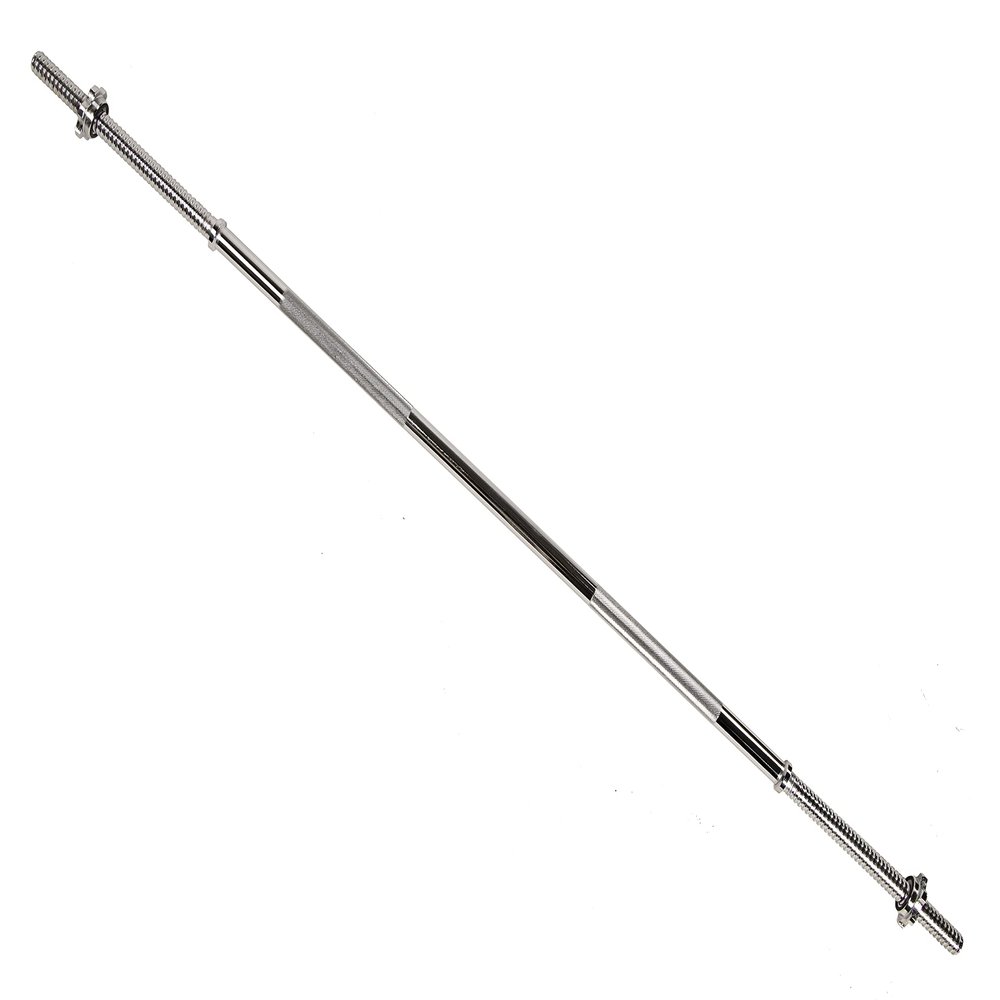 Cast Iron Standard Weight Plates Including 5FT Standard Barbell with Star Locks, 45-Pound Set (35 Pounds Plates + 10 Pounds Barbell), Silver