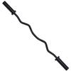 Signature Fitness Powergainz Standard Olympic Super Curl Barbell Curl Bar Threaded Curl Bar, 48 inch,Black view 1