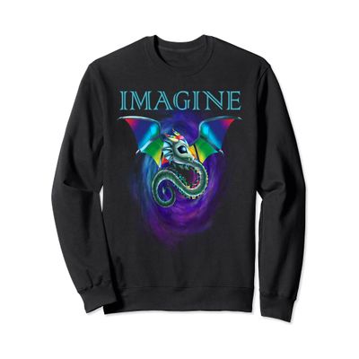 Imagine Fantasy Dragon Tattoo Youth Magical Wings Boys Men Sweatshirt