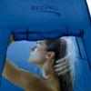 RecPro Portable Pop Up Privacy Tent | Changing Room, Toilet, Shower, Rain Shelter for Camping & Beach | Includes Carry Bag, Ground Cover, and rain Cover (Without Rug Stakes, Blue) view 2