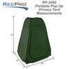 RecPro Portable Pop Up Privacy Tent | Changing Room, Toilet, Shower, Rain Shelter for Camping & Beach | Includes Carry Bag, Ground Cover, and rain Cover (Without Rug Stakes, Blue) view 4