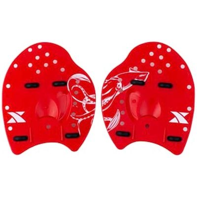 Xterra Wetsuits Kraken Swim Paddle - Training Paddle for Strength Building and Stroke Technique Improvement - Red/Blue/Black - Small
