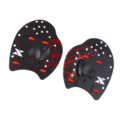 Xterra Wetsuits Kraken Swim Paddle - Training Paddle for Strength Building and Stroke Technique Improvement - Red/Blue/Black - Medium