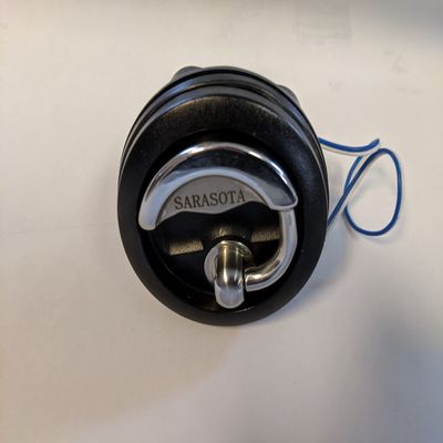 Sarasota Quality Products SE 1000S.S. Electric Lock Latch, Watertight, W/Stainless Steel Handle (#1, 1-7/8" Long Straight Cam)