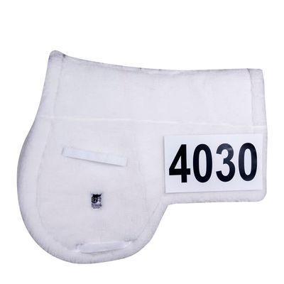 Dura-Tech E-Z View Wither Relief Pin-On Style Hunter Horse Saddle Pad | Wither Relief Design | Hypo-Allergenic Synthetic Fleece | Non-Slip Bottom | Easy Number Display | Gel Insert Compatible