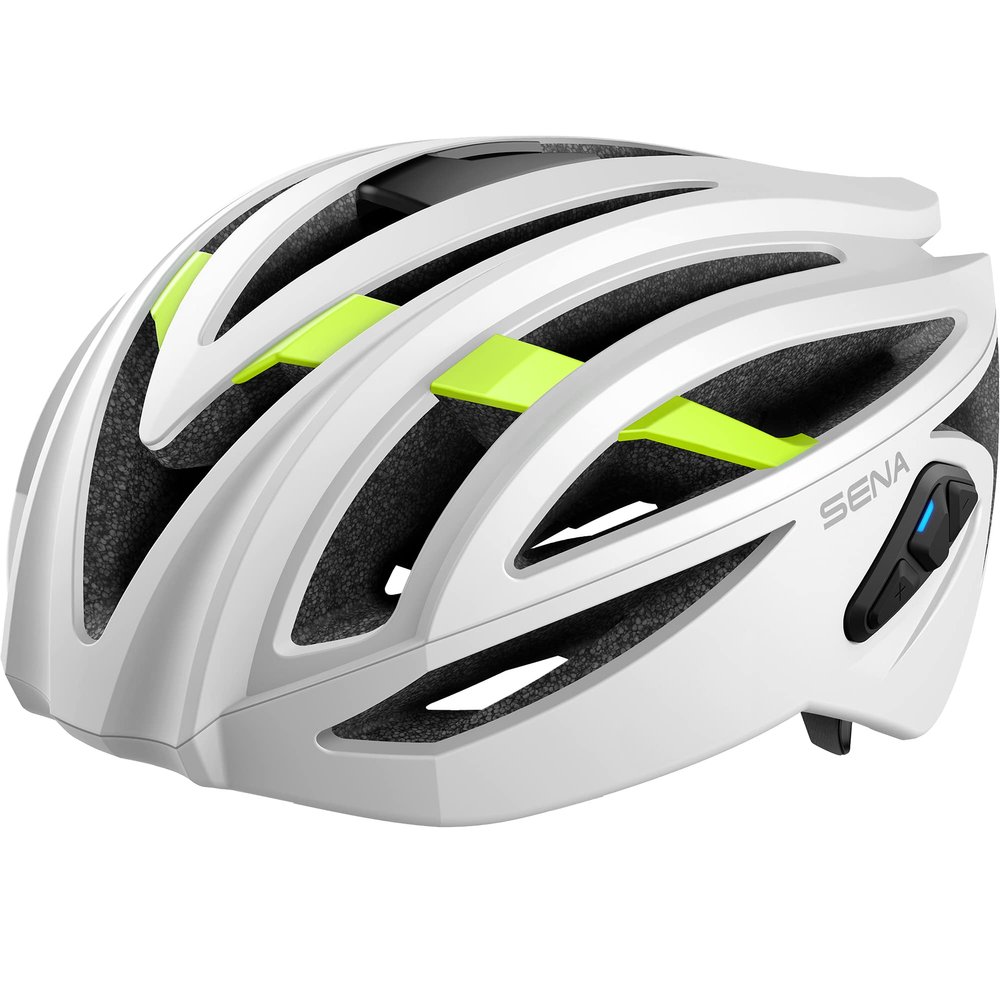 Sena R2 Road Cycling Smart Bluetooth Helmet (Matte White, Large)