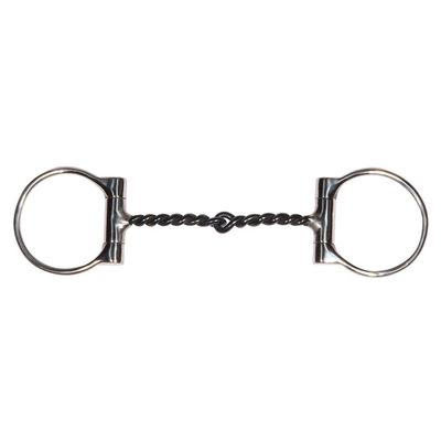 FES Offset D Ring Twisted Sweet Iron Snaffle Horse Bit | Perfect for Horses Heavy on Hands | Ideal Training Bit | Sweet Iron for Enhanced Sensitivity