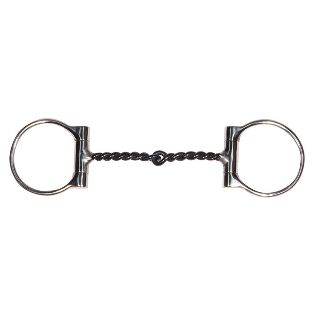 FES Offset D Ring Twisted Sweet Iron Snaffle Horse Bit | Perfect for Horses Heavy on Hands | Ideal Training Bit | Sweet Iron for Enhanced Sensitivity