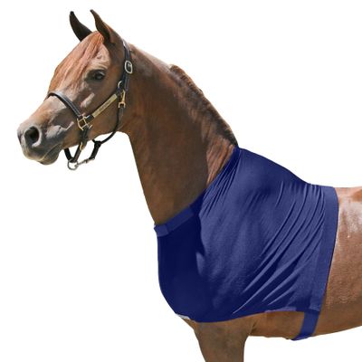 UltraFlex Horse Sleazy Slickers | Horse Protection Slinky | Dirt & Dust Defense | Pull-On Shoulder Guard | Color Navy | Size X-Large