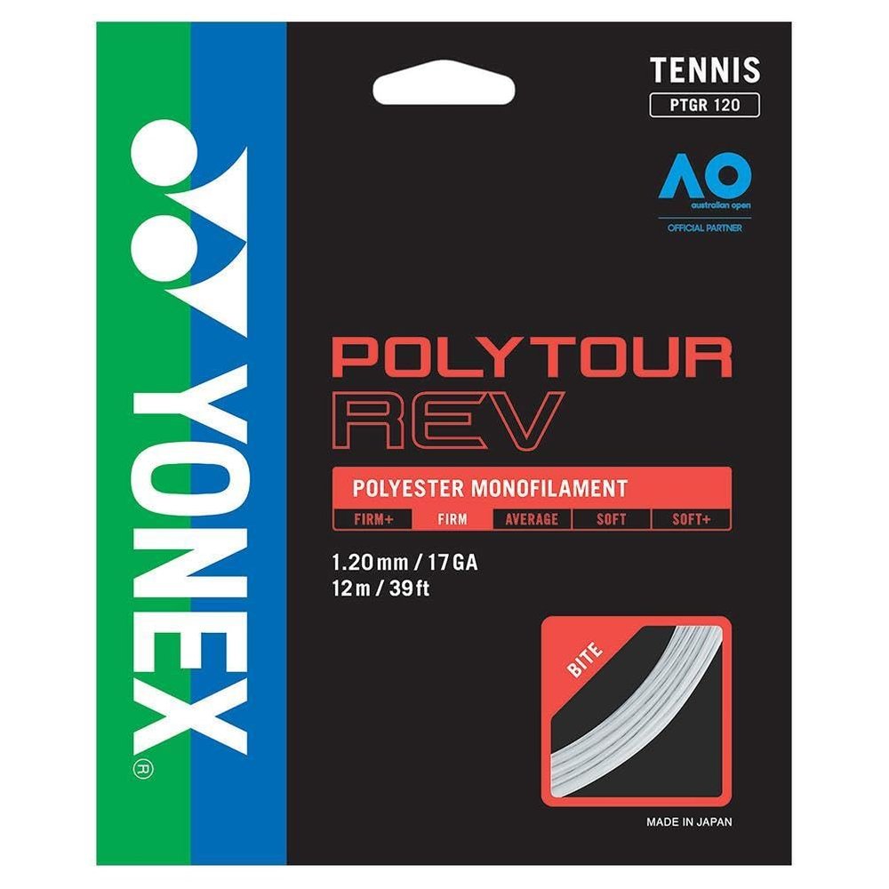 Yonex Polytour Rev 1.20mm 12m Pack Tennis String White