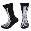 Parquet Halloween Crew Socks for Men and Women - Witches Skeletons Skulls and Jack o lanterns view 2