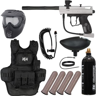 Action Village Kingman Spyder Victor Heavy Gunner Paintball Gun Package Kit (Gloss Clear)
