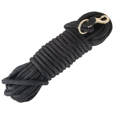 Dura-Tech 50' MCR Horse Lunge Line | Durable Training Line | Comfortable Grip | Ideal for Reducing Joint Stress & Improving Control | Color Black