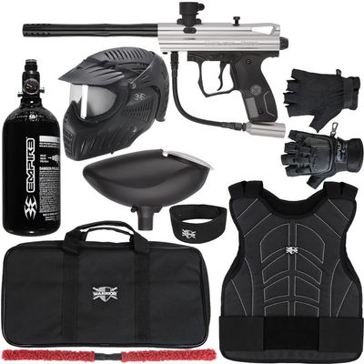 Action Village Kingman Spyder Victor Protector Paintball Gun Package Kit Protector 2 (Gloss Clear, Glove Size - Small/Medium)
