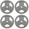 Fitvids Cast Iron Plate Weight Plate for Strength Training and Weightlifting, 1-Inch Center, 10LB (Set of 4) view 1