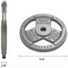 Fitvids Cast Iron Plate Weight Plate for Strength Training and Weightlifting, 1-Inch Center, 10LB (Set of 4) view 4
