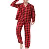 BZSFW Matching Family Christmas Pajamas Set, Red Buffalo Plaid Holiday PJs Button Up Sleepwear for Adults Kids (Boys,6-7Years,Red) view 3