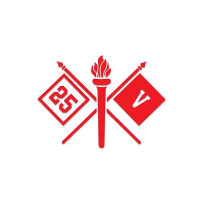 10-Pack Inkfidel 25V Combat Documentation Production Specialist Crossed Flags Vinyl Decal (Red)