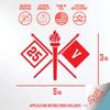 10-Pack Inkfidel 25V Combat Documentation Production Specialist Crossed Flags Vinyl Decal (Red) view 3