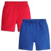 EISHOW Little Baby Cotton Shorts,2 Pack Baby Solid Pull-On Shorts Sleep Bottoms Jogger Beach Shorts Pants with Back Pockets (2 Pack-red+Blue,5-6Y,5 Years,6 Years) view 1