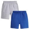 EISHOW Little Baby Cotton Shorts,2 Pack Baby Solid Pull-On Shorts Sleep Bottoms Jogger Beach Shorts Pants with Back Pockets (2 Pack-Gray+Blue,12-18 Months,12 Months,18 Months) view 1
