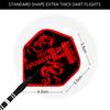 FOX SMILING Dart Flights Accessories Set, 120PCS(20 Designs) Standard Shape Durable PET Replacement Skull Dart Feather Tail Wing 120 Micron for Steel Tip Dart and Soft Tip Darts (120PCS) view 3