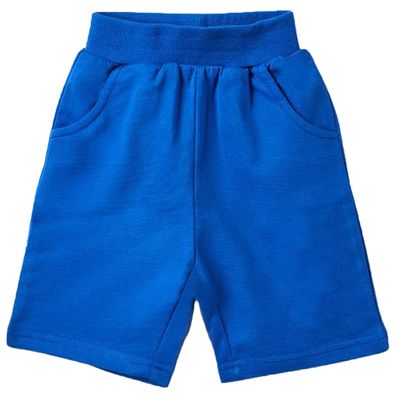 EISHOW 2-7T Toddler Boys Girls Cotton Pull on Shorts Baby Solid Color Summer Sport Active Shorts Beach Shorts Pocket Pants (Blue,18-24 Months,18 Months,24 Months)