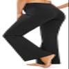 AFITNE Women's Bootcut Yoga Pants with Pockets, High Waisted Workout Athletic Bootleg Pants Flared Work Dress Pants Black - M view 2