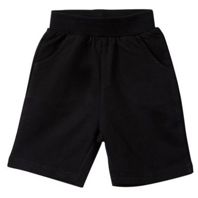 EISHOW 2-7T Toddler Boys Girls Cotton Pull on Shorts Baby Solid Color Summer Sport Active Shorts Beach Shorts Pocket Pants (Black,5-6Y,5 Years,6 Years)