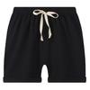 EISHOW 2-7T Toddler 3-Pack Shorts Set Baby Boy Girl Shorts Summer Cotton Linen Solid Color Short Beach Pants with Pocket (Black,5-6Y,5 Years,6 Years) view 1