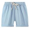 EISHOW 2-7T Toddler 3-Pack Shorts Set Baby Boy Girl Shorts Summer Cotton Linen Solid Color Short Beach Pants with Pocket (Blue,4-5Y,4 Years,5 Years) view 1