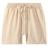 EISHOW 2-7T Toddler 3-Pack Shorts Set Baby Boy Girl Shorts Summer Cotton Linen Solid Color Short Beach Pants with Pocket (Beige,5-6Y,5 Years,6 Years) view 1