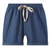 EISHOW 2-7T Toddler 3-Pack Shorts Set Baby Boy Girl Shorts Summer Cotton Linen Solid Color Short Beach Pants with Pocket (Navy,5-6Y,5 Years,6 Years) view 1