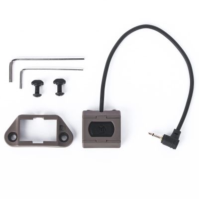 NOBUHIRO Tactical Modular Wire Switch for DBAL PEQ15 Scout Light Weapon Lights, Applicable to 20mm Picatinny Rail, with Conversion Mount Kit for Mlok/Keymod Rail (2.5mm Plug DE)
