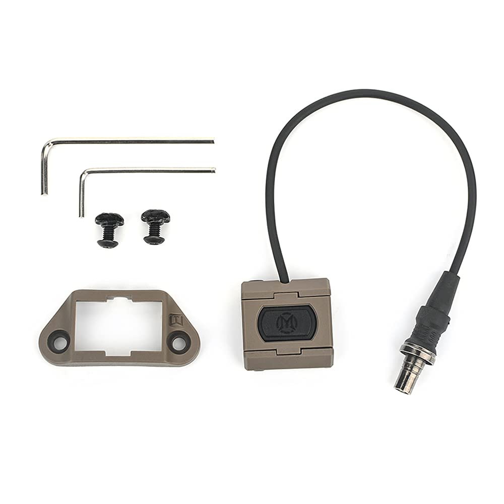 NOBUHIRO Tactical Modular Wire Switch for M300 / M600 Series Tactical Flashlights Weapon Light Fit for 20mm Picatinny Rail, with Conversion Mount Kit for Mlok/Keymod Rail