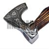 RK1013 Custom Handmade Forged Viking Axe Etched on The Carbon Steel Head Forged Wood Handal with Leather Sheath, 19x5.5x1.50 view 4