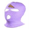 Pizza Ski Mask Adult 3 Hole Mask Slice Embroidered Full Face Cover Knitted Beanie Warm Graphic Balaclava (Purple) view 1