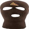 Pizza Ski Mask Adult 3 Hole Mask Slice Embroidered Full Face Cover Knitted Beanie Warm Graphic Balaclava (Brown) view 1
