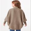 Imily Bela Girls Cardigans Kids Casual Batwing Sleeve Open Front Knitted Sweater Khaki view 4