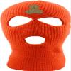 Bear 3 Hole Mask Cute Ski Mask Embroidered Full Face Cover Knitted Beanie Warm Graphic Balaclava Hat (Orange) view 1