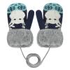 Toddler Kids Mittens Christmas Elk Winter Gloves Full Finger Knitted Mittens with String for Baby Boys Girls Valentines Gift view 1