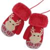 Toddler Kids Mittens Christmas Elk Winter Gloves Full Finger Knitted Mittens with String for Baby Boys Girls Valentines Gift view 3