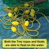 65ft Tow Rope, Boating Tow Ropes for 1-4 Rider Towable Tubes, W/Floats, Stainless Steel Hook at Each end, idear for Water Sports SELEWARE view 3