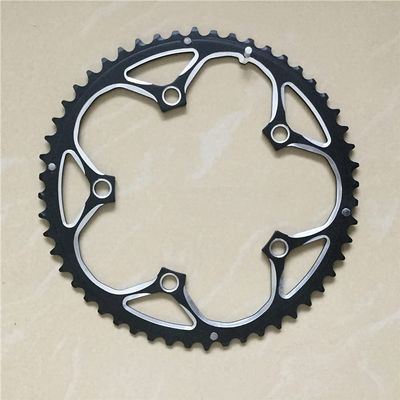 MYEEI MeeyI Folding Bike Chainring BCD130 Road Bicycle Chain Wheel 130 BCD 553T 39T 48T 38T Double Plate Chainwheel Alloy Crankset 7/8/9/10 Speed (Size : 38T)