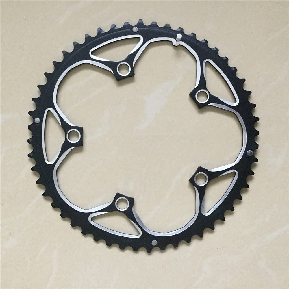 MYEEI MeeyI Folding Bike Chainring BCD130 Road Bicycle Chain Wheel 130 BCD 553T 39T 48T 38T Double Plate Chainwheel Alloy Crankset 7/8/9/10 Speed (Size : 38T)