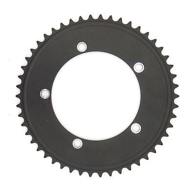 MYEEI MeeyI Bike Chainring 130 BCD Bicycle Chainring 130 BCD Single Speed Chain Ring Fixie Road Track Bike Gear Chainwheel 44T 46T 48T 50T 52T 53T (Color : 130BCD-46T Black)