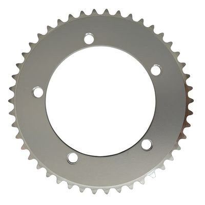 MYEEI MeeyI Bike Chainring 130 BCD Fixed Gear Chain Ring 44T 46T 48T 50T 52T 53T Fixie Road Track Bike Chainwheel Single Speed 130mm BCD Chainring Silvery (Color : 130BCD-44T)