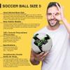 Brisko USA Footy - Size 5 Leather Soccer Ball with Pump - Professional Youth Training Ball (Green) view 2