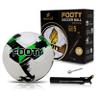 Brisko USA Footy - Size 5 Leather Soccer Ball with Pump - Professional Youth Training Ball (Green) view 3