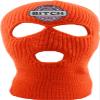 Genuine Made in USA 3-Hole Mask Embroidered Pink Vacation Knitted Ski Mask Warm Graphic Balaclava (Orange)